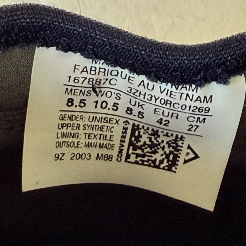Converse Womens/Mens Grey Low-Top‎ Skate Style Sneakers Size 7.5 / 10.5 Sporty